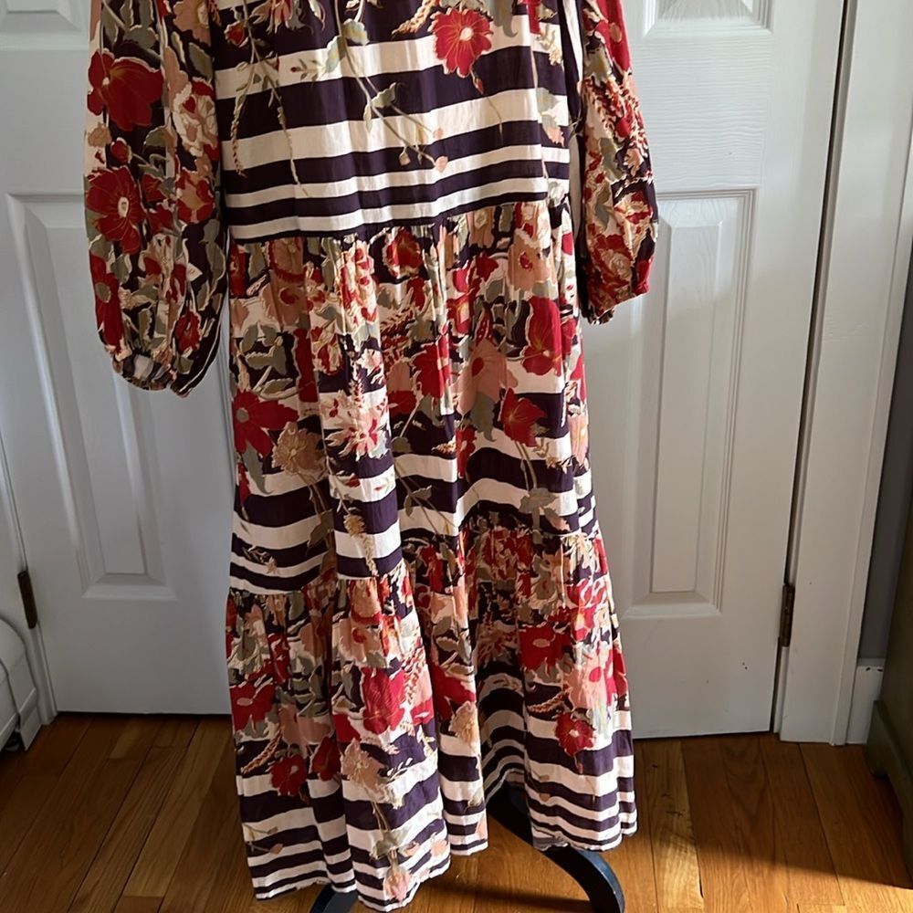 Anthropologie Mes Demoiselles Floral Striped Maxi Dress - Picture 6 of 12